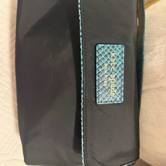 Kate Spade Y2K Black and Teal Mini Shoulder Bag 10x6 - Picture 2 of 11